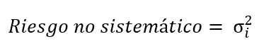 Riesgo no sistemático o riesgo específico